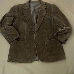 THOMAS HILL LTD  Hand Tailored MENS  Corduroy green color  size 42” JACKET